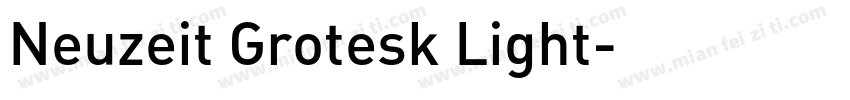 Neuzeit Grotesk Light字体转换